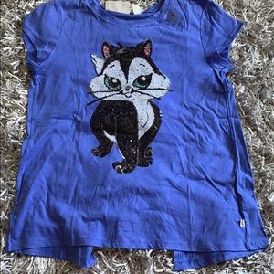Girl’s purple cat t-shirt